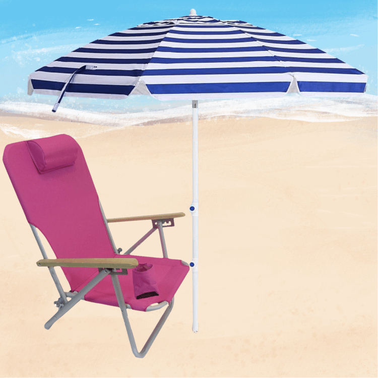 Single Metal Beach Chair Package